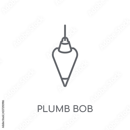 Plumb bob linear icon. Modern outline Plumb bob logo concept on white background from Construction collection