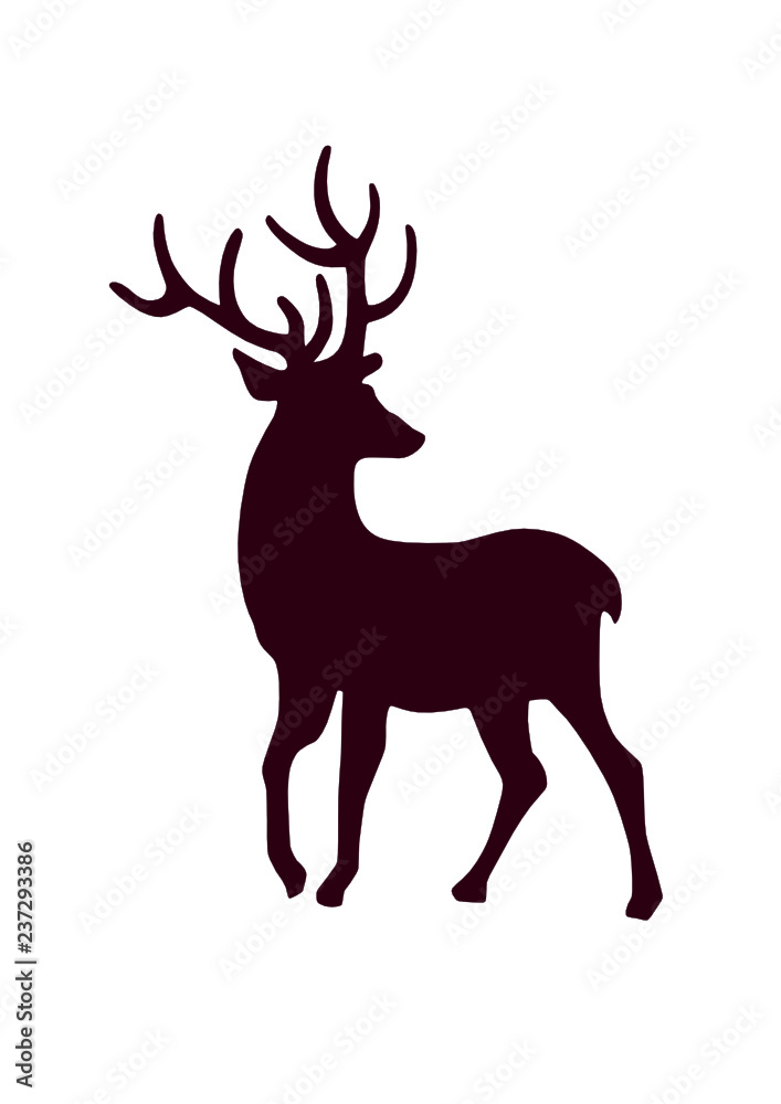 Obraz premium deer silhouette