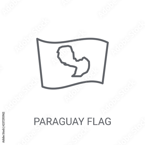 Paraguay flag icon. Trendy Paraguay flag logo concept on white background from Country Flags collection
