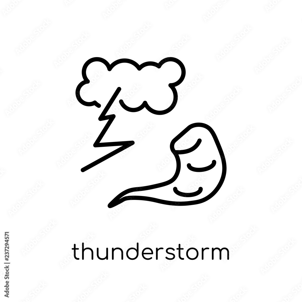 Obraz premium Thunderstorm icon from Weather collection.