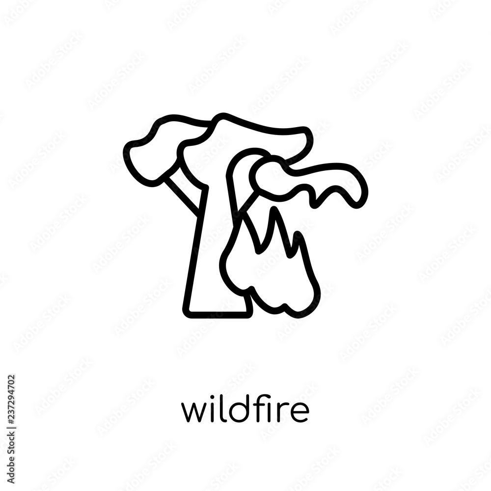 wildfire icon from Weather collection. wildfire icon from Weather collection.