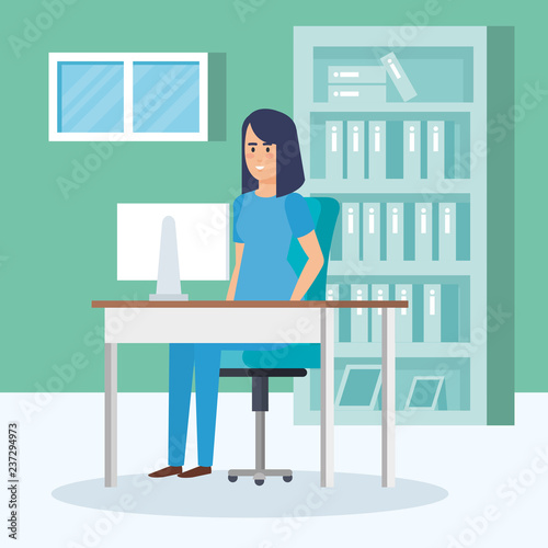 general practitioner in consulting room