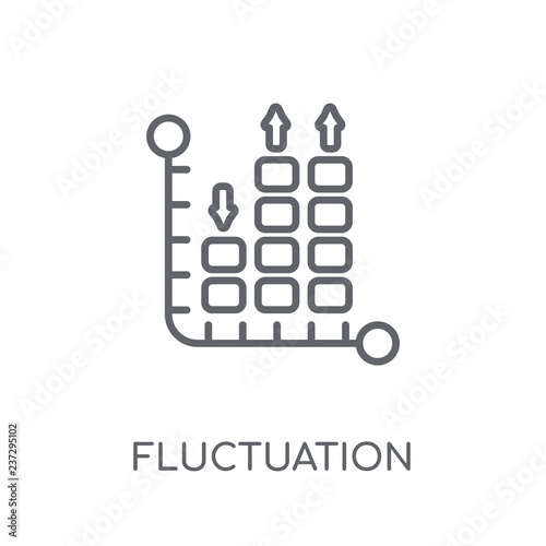 Fluctuation linear icon. Modern outline Fluctuation logo concept on white background from Cryptocurrency economy and finance collection
