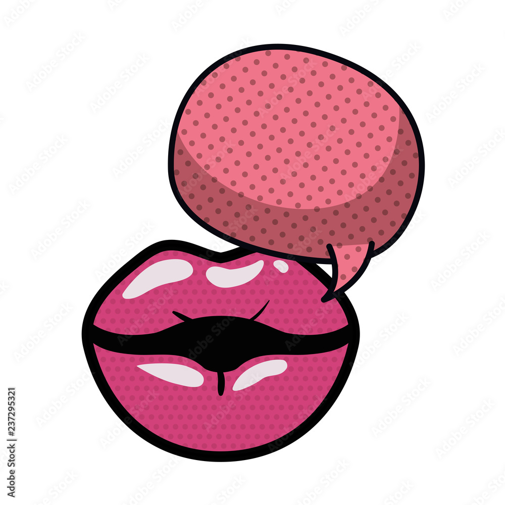 lips with speech bubble avatar character lips with speech bubble avatar character
