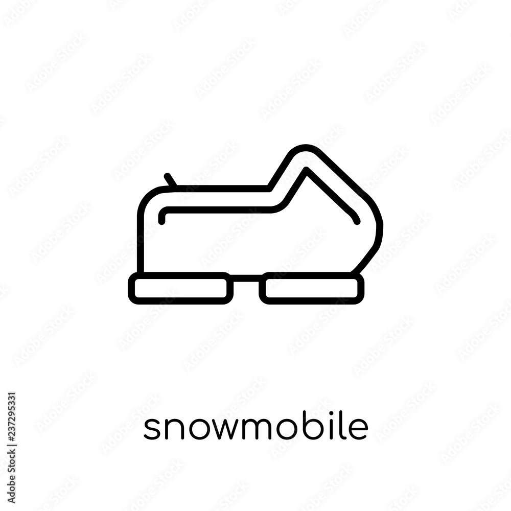 Snowmobile icon from collection. Snowmobile icon from collection.