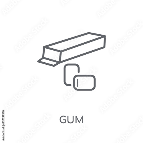 Gum linear icon. Modern outline Gum logo concept on white background from Dentist collection