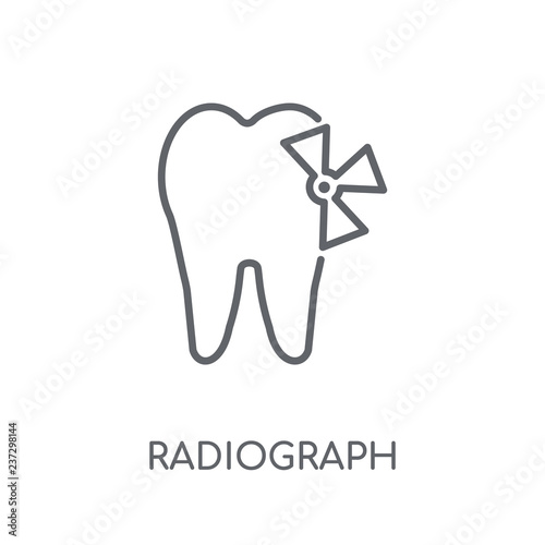 Radiograph linear icon. Modern outline Radiograph logo concept on white background from Dentist collection