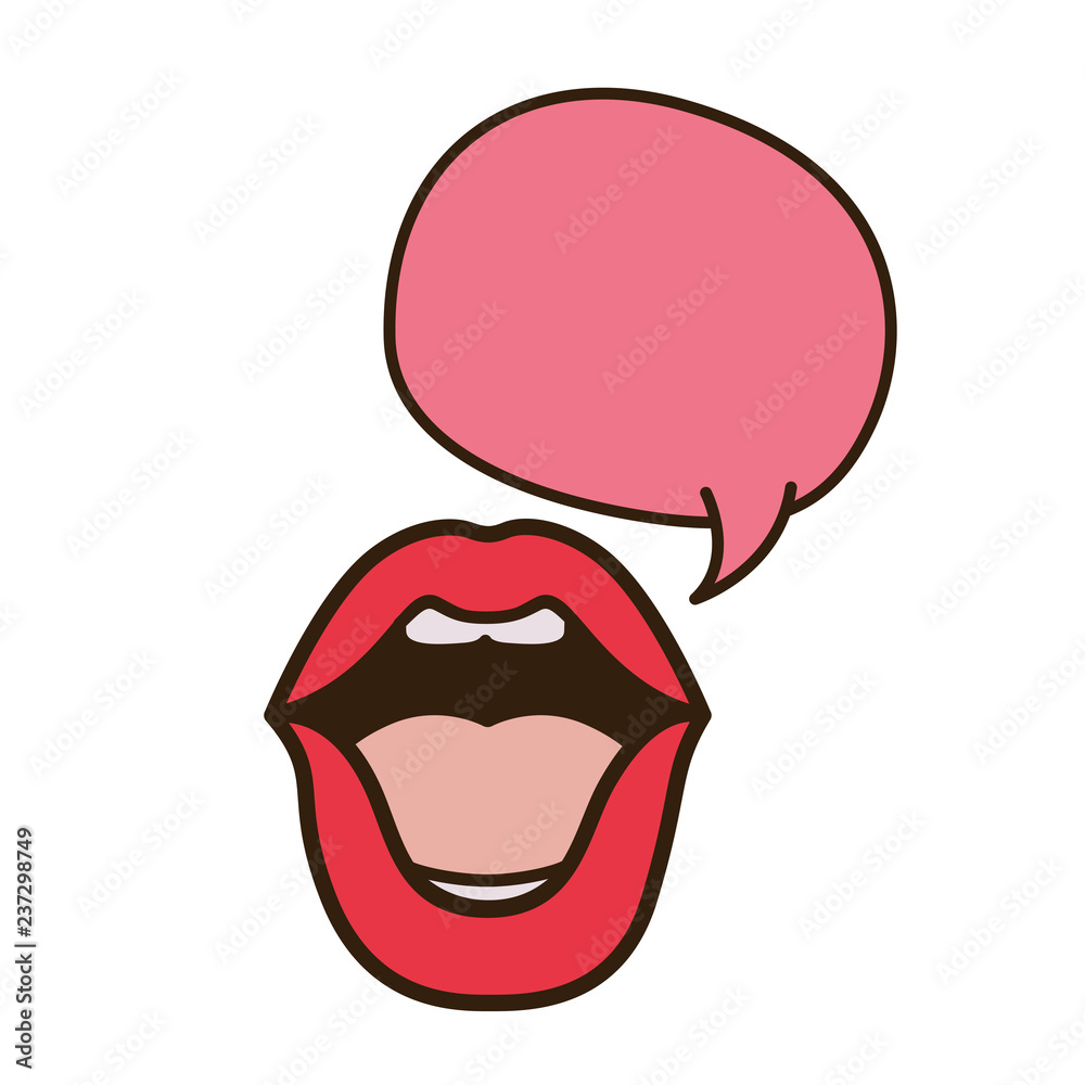 lips with speech bubble avatar character lips with speech bubble avatar character