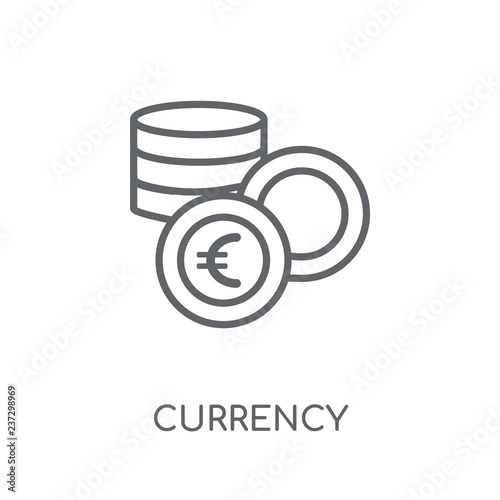 Currency linear icon. Modern outline Currency logo concept on white background from e-commerce and payment collection