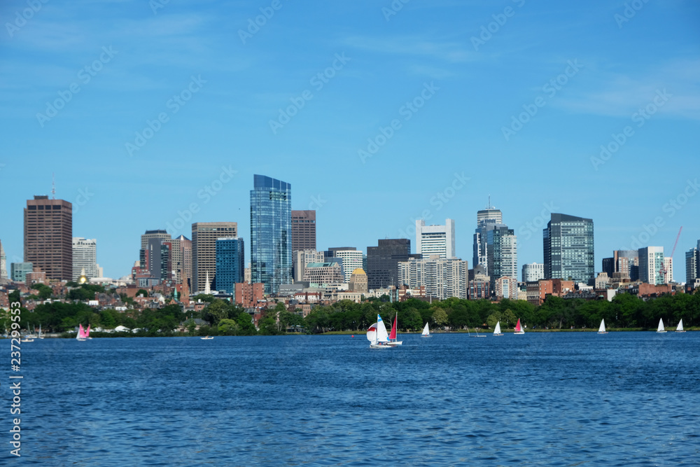 Boston Skyline iin summertime
