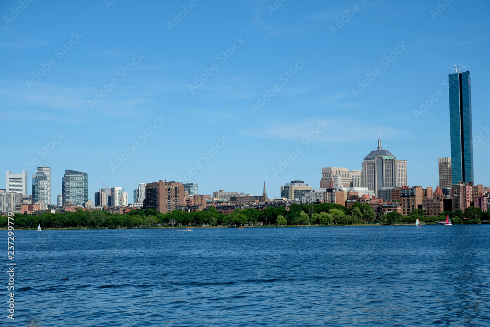 Boston Skyline iin summertime
