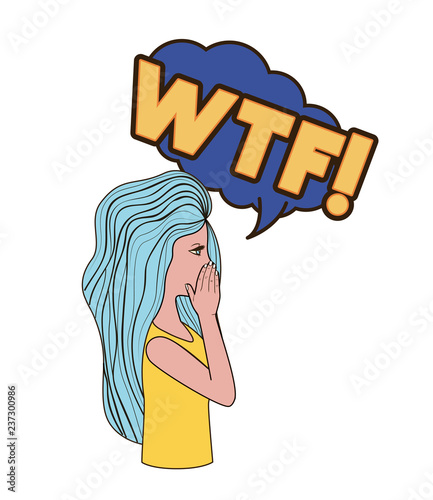 woman saying wtf avatar character