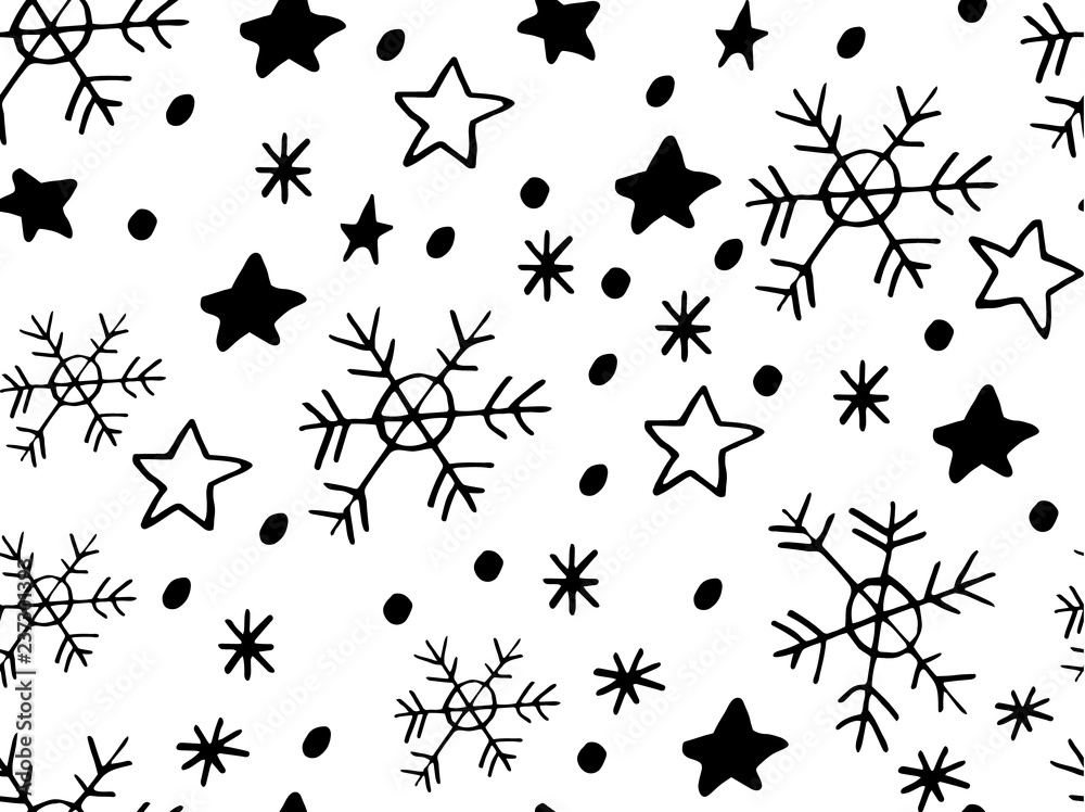 Snowflake simple seamless pattern Snowflake simple seamless pattern