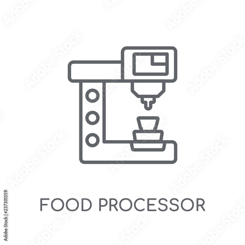 food processor linear icon. Modern outline food processor logo concept on white background from Electronic Devices collection