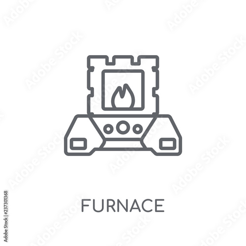 furnace linear icon. Modern outline furnace logo concept on white background from Electronic Devices collection
