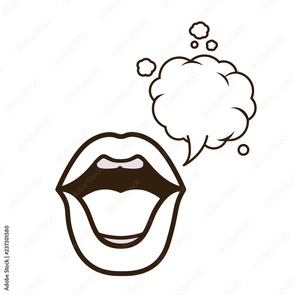 lips with speech bubble avatar character lips with speech bubble avatar character