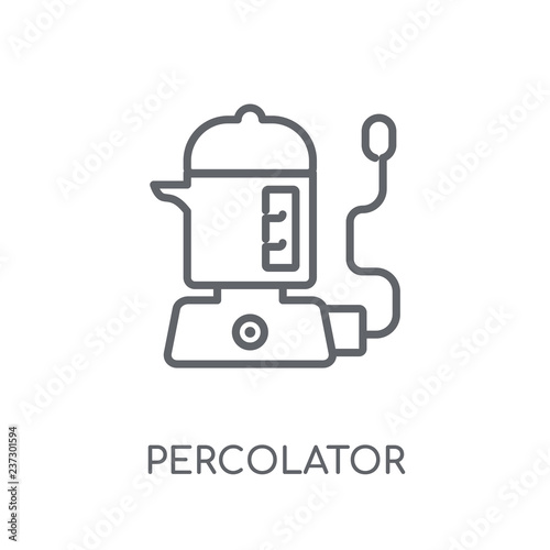 percolator linear icon. Modern outline percolator logo concept on white background from Electronic Devices collection