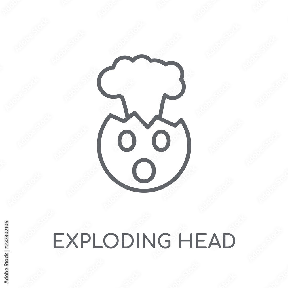 Exploding Head emoji linear icon. Modern outline Exploding Head emoji ...