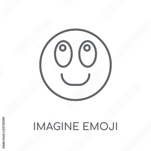 Imagine emoji linear icon. Modern outline Imagine emoji logo concept on white background from Emoji collection