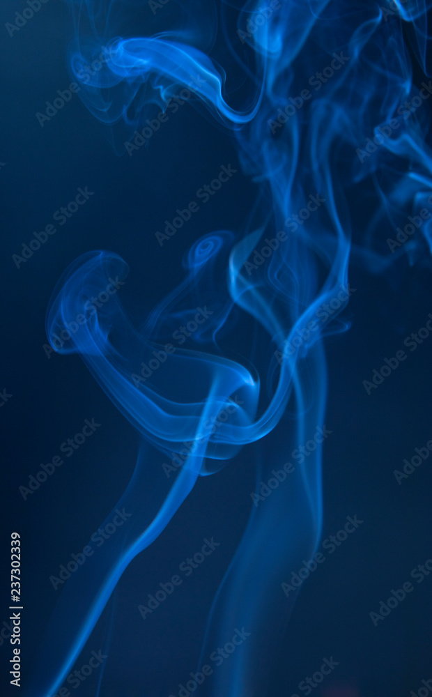 Abstract blue smoke swirls Abstract blue smoke swirls