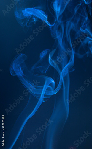 Fototapeta Naklejka Na Ścianę i Meble -  Abstract blue smoke swirls