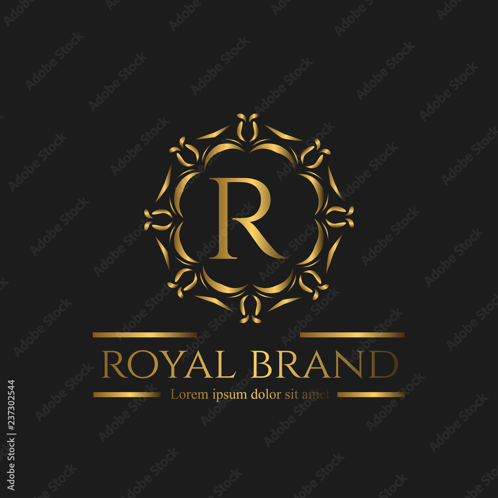 Logo Luxury with Golden Color Logo Luxury with Golden Color