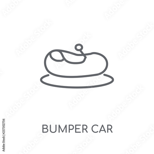 Bumper car linear icon. Modern outline Bumper car logo concept on white background from Entertainment and Arcade collection