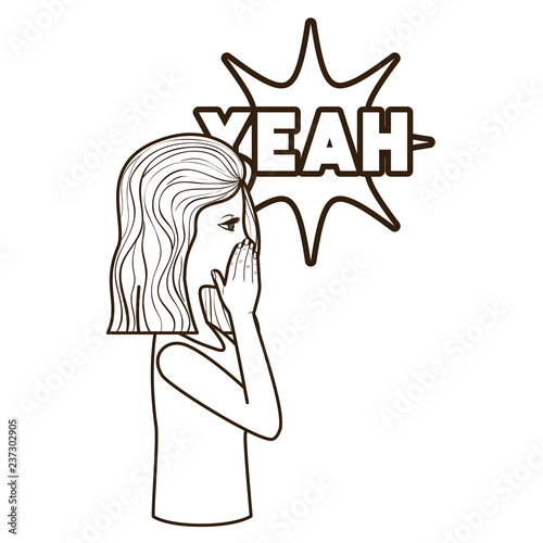 woman saying yeah avatar character