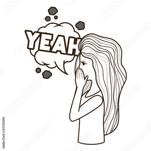 woman saying yeah avatar character