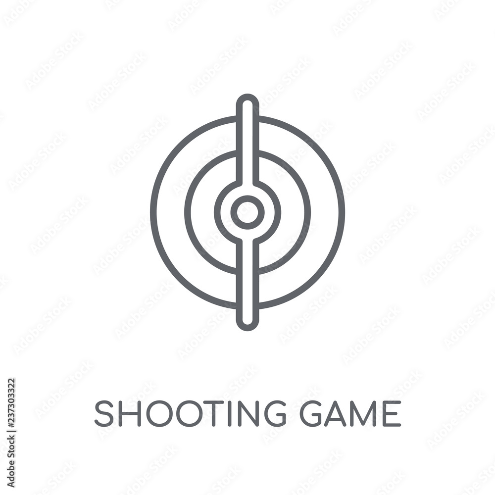 Shooting game linear icon