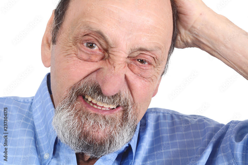 Obraz premium Eldery man worried