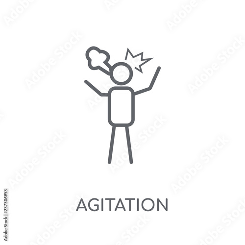 agitation linear icon. Modern outline agitation logo concept on white background from General collection