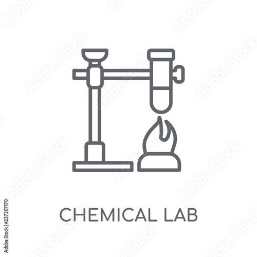 chemical lab linear icon. Modern outline chemical lab logo concept on white background from General collection