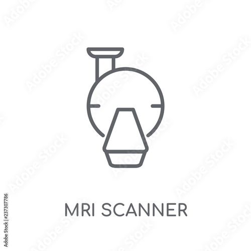 mri scanner linear icon. Modern outline mri scanner logo concept on white background from General collection