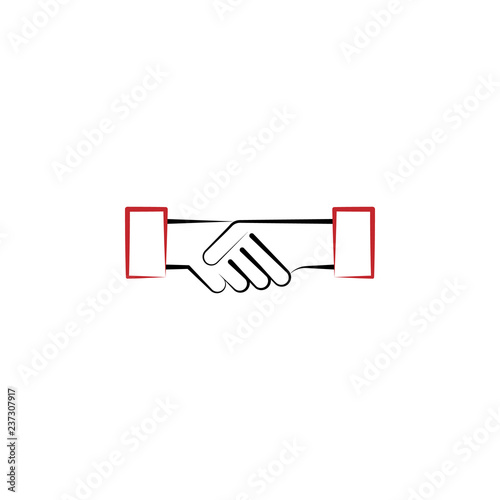 Motivation, hands, handshake 2 colored line icon. Simple colored hand drawn element of illustration. hands, handshake outline symbol design from motivation set