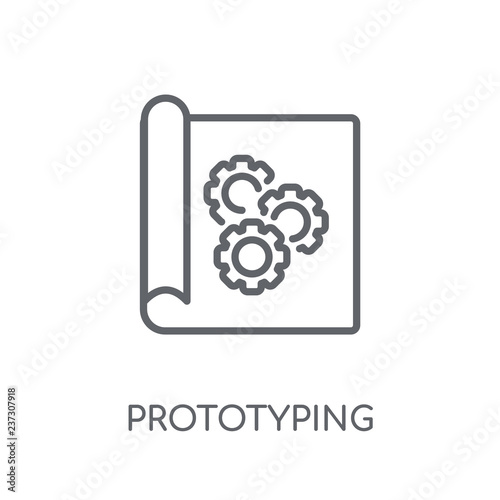 prototyping linear icon. Modern outline prototyping logo concept on white background from General collection
