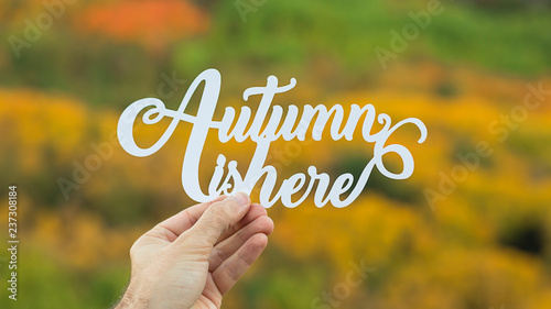 Autumn is here paper letters.