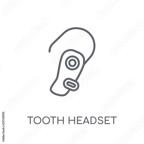 Bluetooth Headset linear icon. Modern outline Bluetooth Headset logo concept on white background from hardware collection