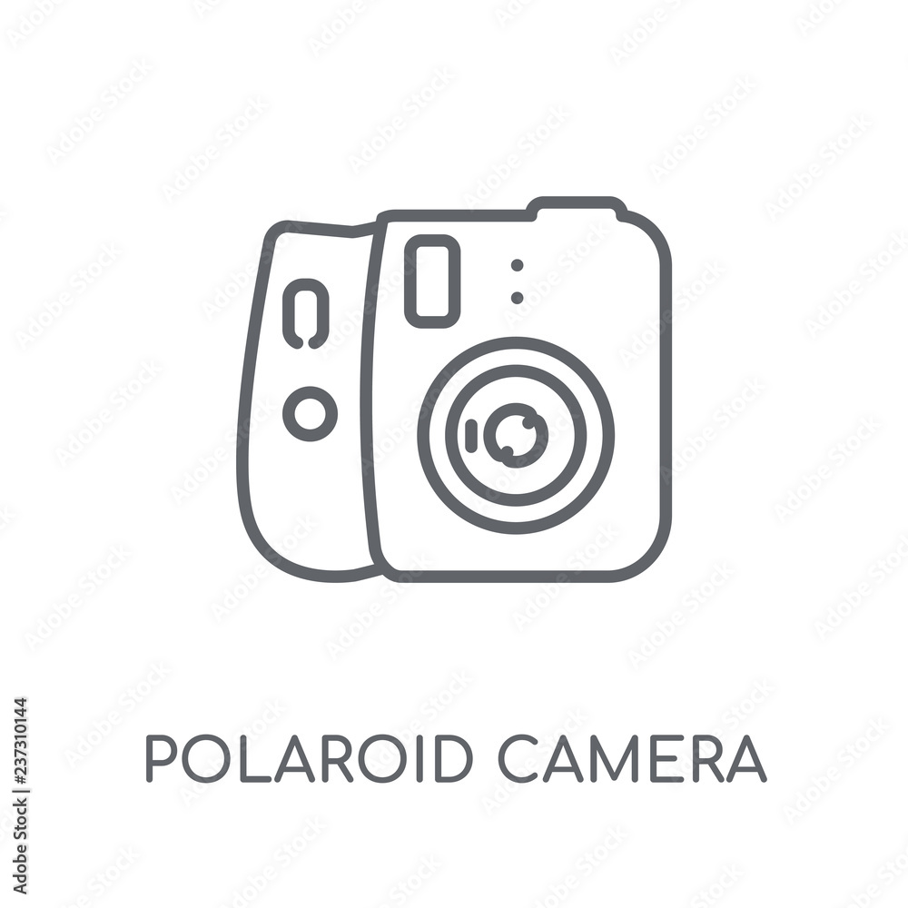 Polaroid camera linear icon. Modern outline Polaroid camera logo concept on  white background from hardware collection Stock Vector | Adobe Stock