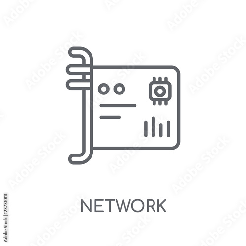 Network Interface Card linear icon. Modern outline Network Interface Card logo concept on white background from hardware collection