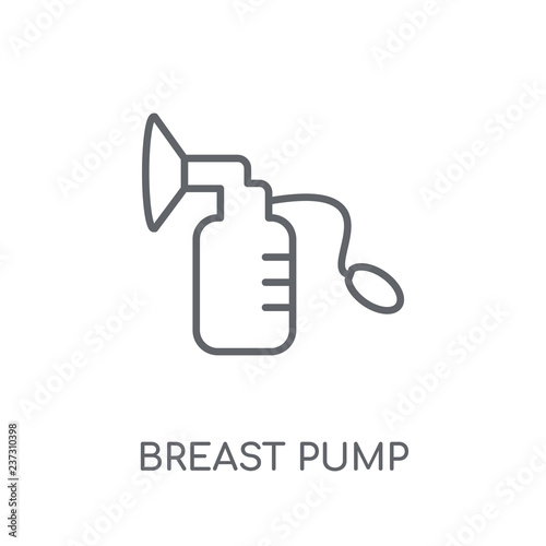 Breast pump linear icon. Modern outline Breast pump logo concept on white background from Health and Medical collection