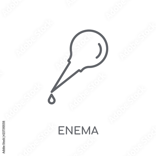Enema linear icon. Modern outline Enema logo concept on white background from Health and Medical collection