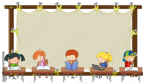 Student on empty banner