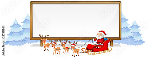 Santa on whiteboard banner