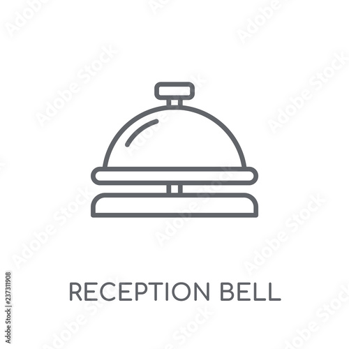 Reception bell linear icon. Modern outline Reception bell logo concept on white background from Hotel and Restaurant collection