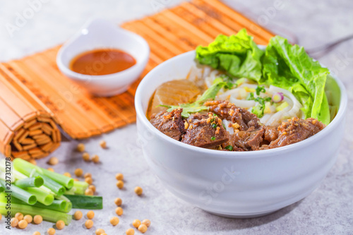 Beef ball soup rice noodles