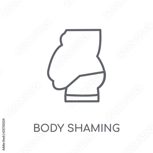body shaming linear icon. Modern outline body shaming logo concept on white background from Hygiene collection