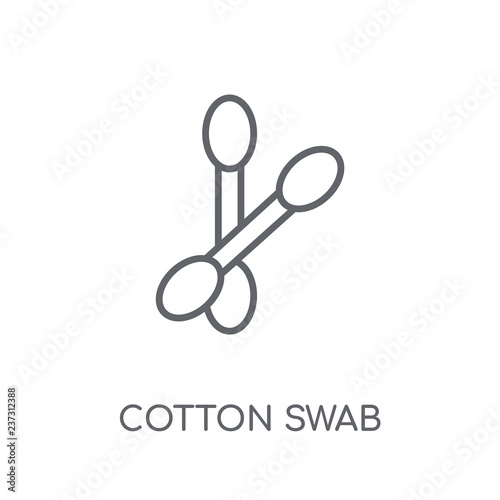 Cotton swab linear icon. Modern outline Cotton swab logo concept on white background from Hygiene collection