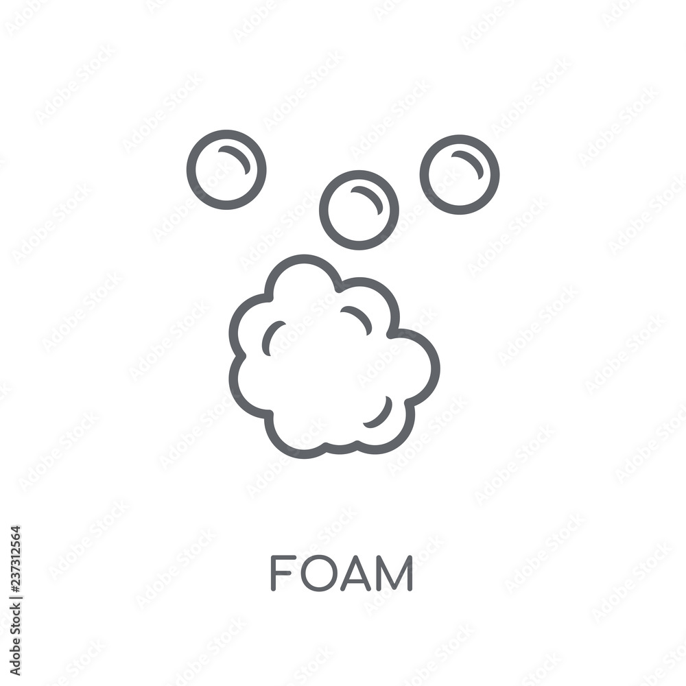 Foam linear icon. Modern outline Foam logo concept on white background ...