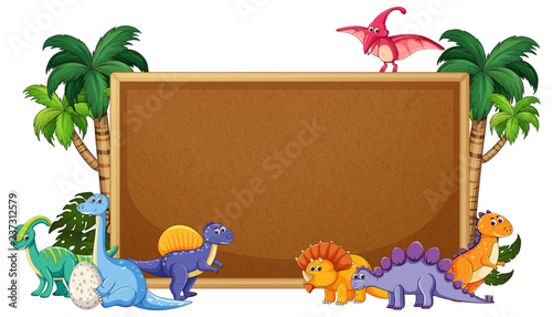 A dinosaur on corkboard